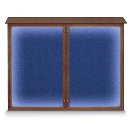 United Visual Products Triple Door Enclosed Indoor Letterboard UV1128-GOLD-BLACK